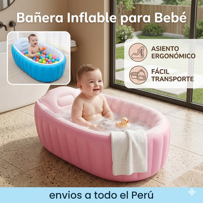 BAÑERA INFLABLE PARA BEBÉ – BAÑA A TU BEBÉ SIN RIESGOS