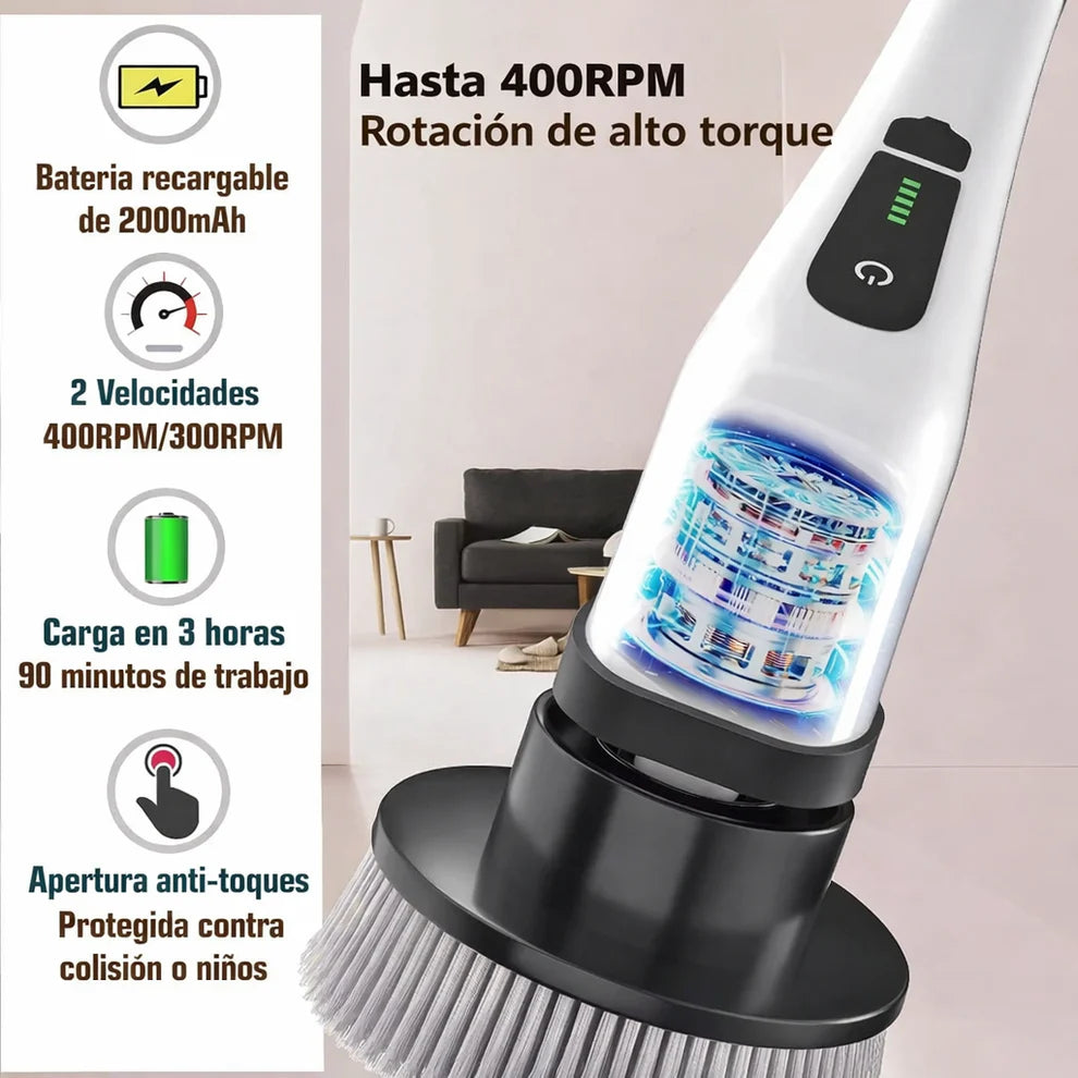 CEPILLO ELÉCTRICO DE LIMPIEZA 9 EN 1 –  DISEÑO EUROPEO