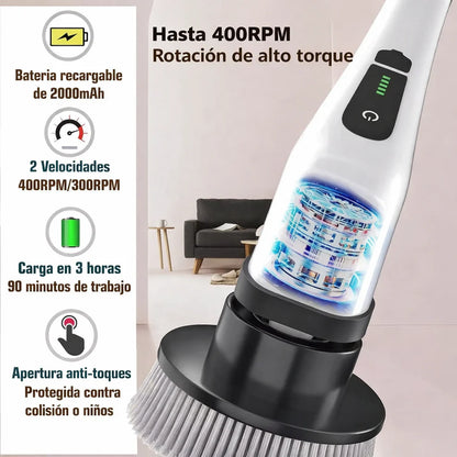 CEPILLO ELÉCTRICO DE LIMPIEZA 9 EN 1 –  DISEÑO EUROPEO