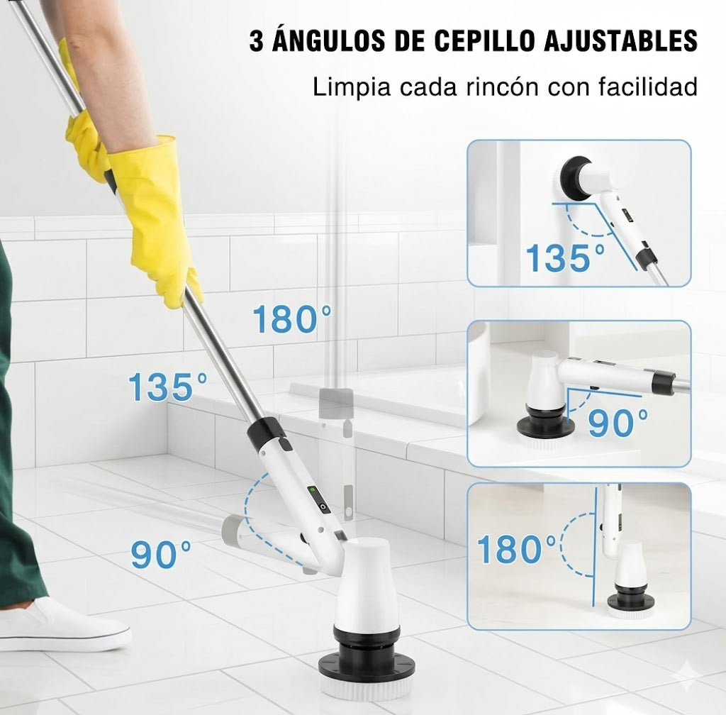 CEPILLO ELÉCTRICO DE LIMPIEZA 9 EN 1 –  DISEÑO EUROPEO