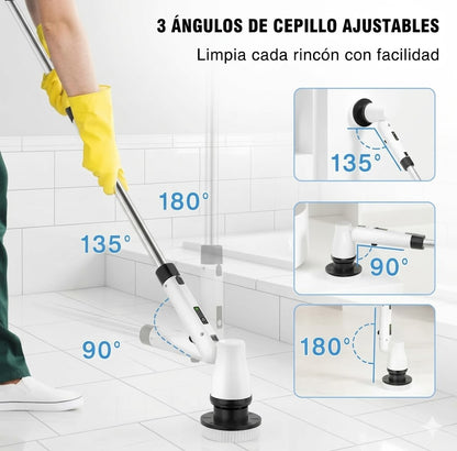 CEPILLO ELÉCTRICO DE LIMPIEZA 9 EN 1 –  DISEÑO EUROPEO