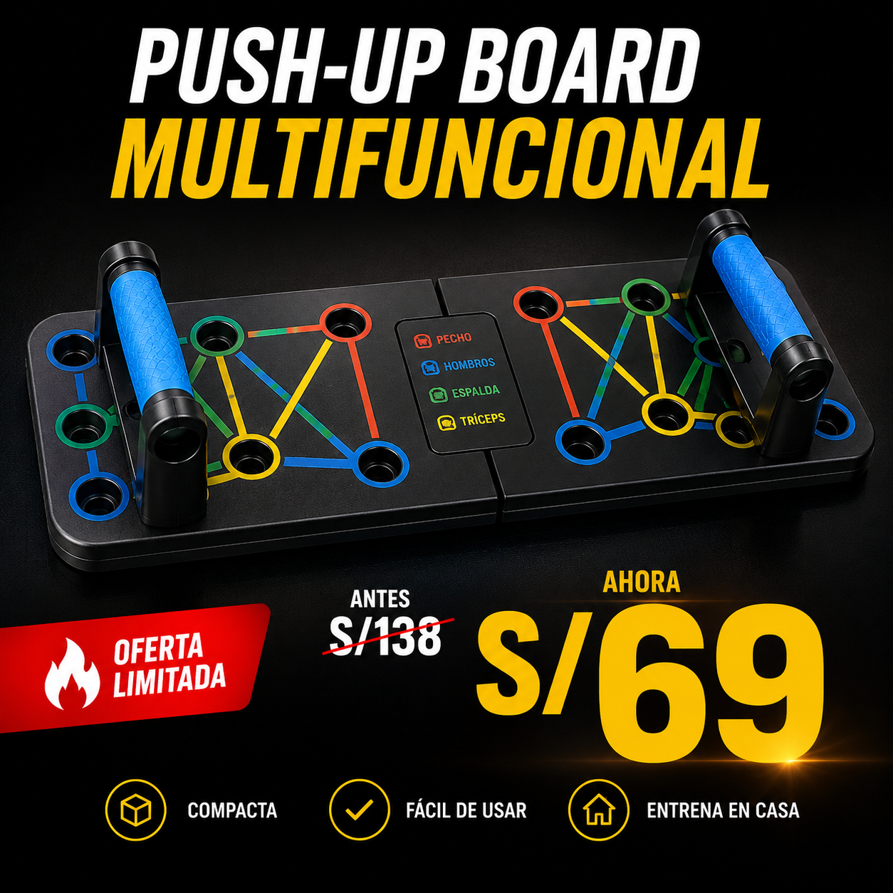 PUSH-UP BOARD MULTIFUNCIONAL