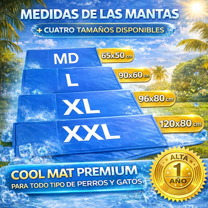 MANTA REFRIGERANTE PARA MASCOTAS - EVITA EL GOLPE DE CALOR DE TU MASCOTA