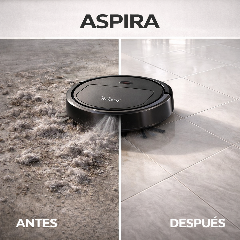 ASPIRADORA ROBOT INTELIGENTE - 3 EN 1 (BARRE, ASPIRA Y TRAPEA)