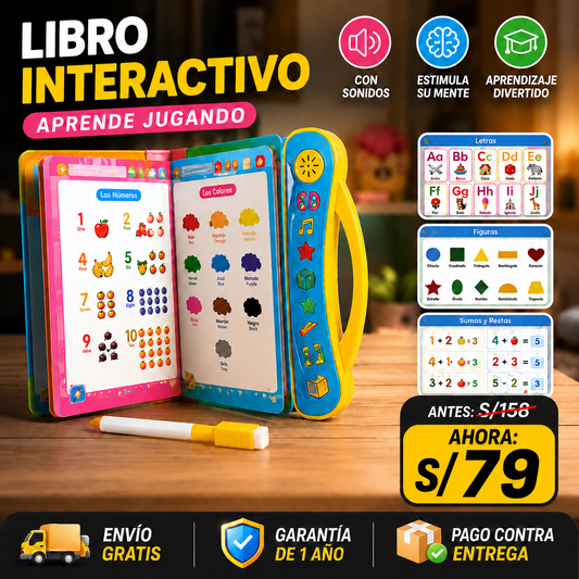 LIBRO EDUCATIVO CON SONIDO - MENOS PANTALLA, MÁS APRENDIZAJE