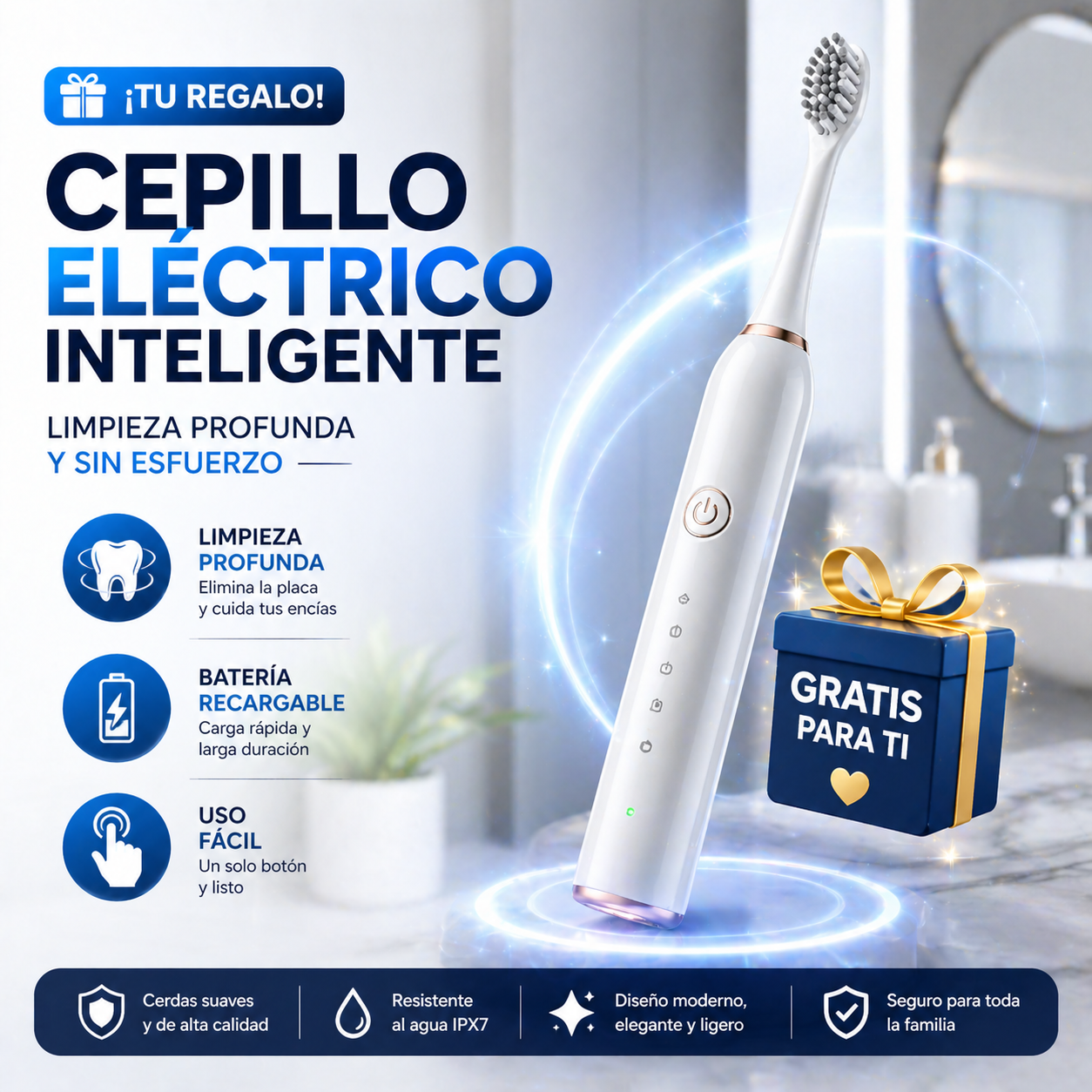 DISPENSADOR DE PASTA DENTAL UV + SET DE CEPILLO GRATIS